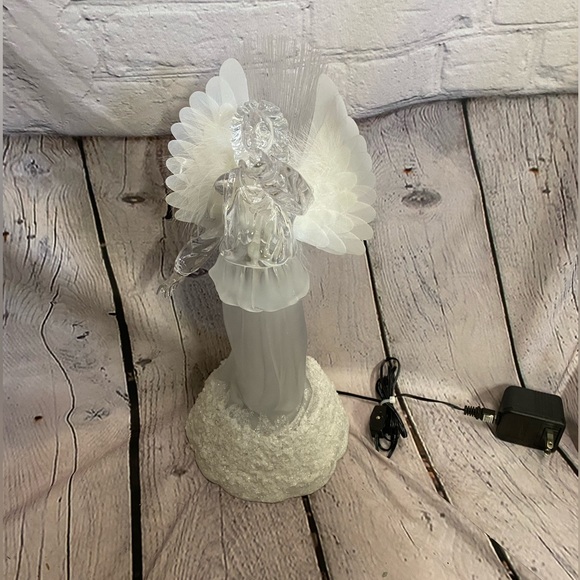 #57071 HERALDING HIS BIRTH‎ FIBER OPTIC ELECTRIC LIGHTED ANGEL Christmas Vintage - Picture 3 of 14